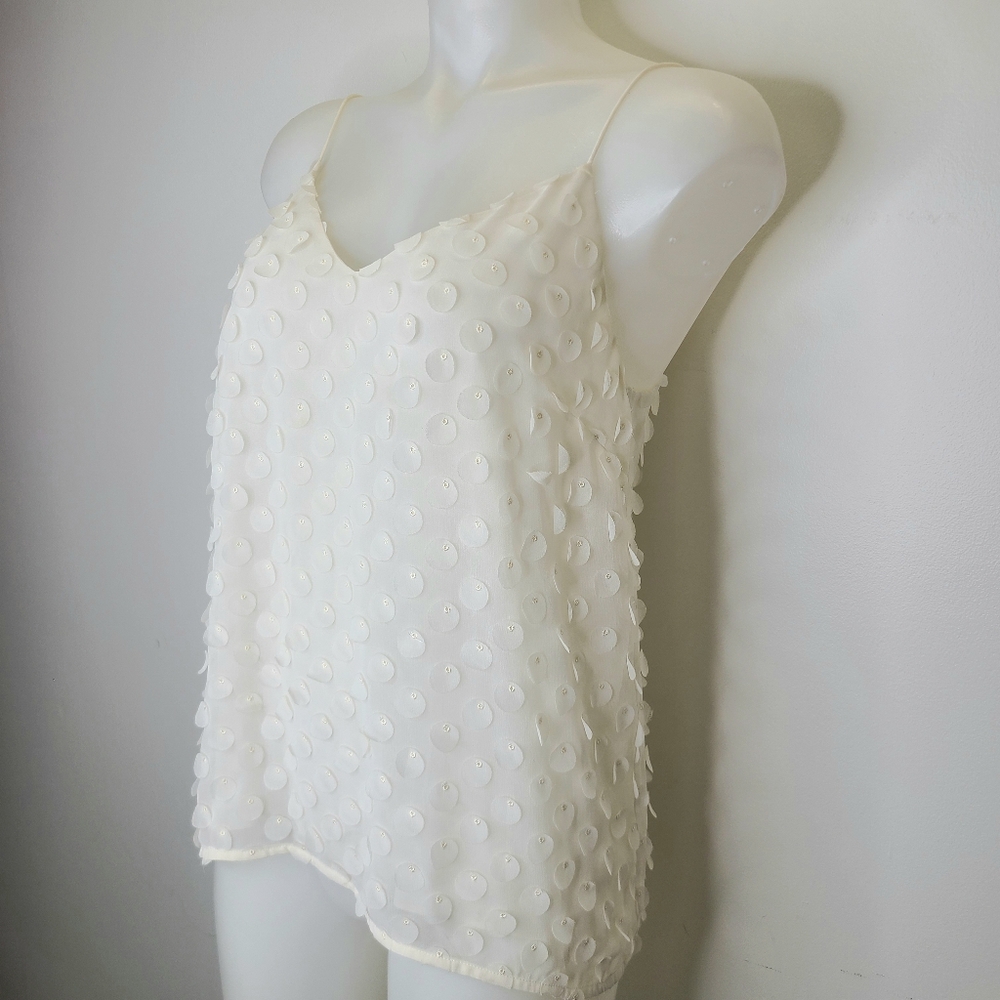 Zimmermann Wild Botanica Textured Dot Cami Top Off White Ivory 0 - Picture 4 of 11